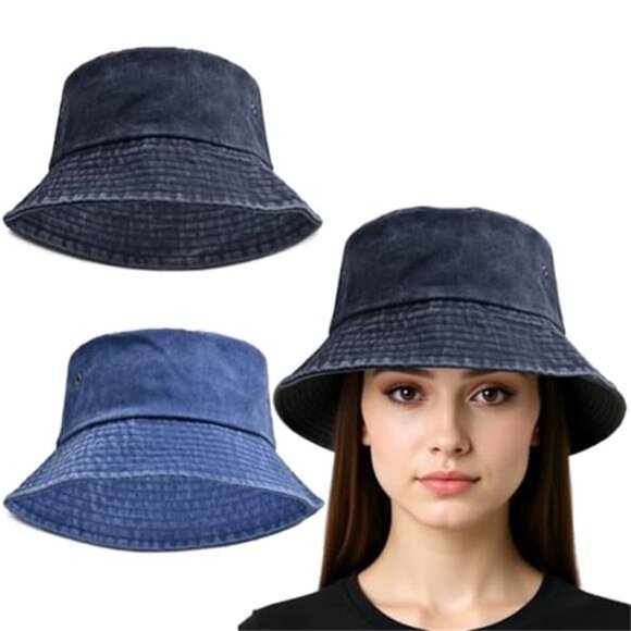 2 Pieces Women\'s Bucket Hat Sun Packable Hat